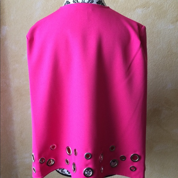 NWT I Alberto Makali hot pink cape style jacket - Picture 4 of 5